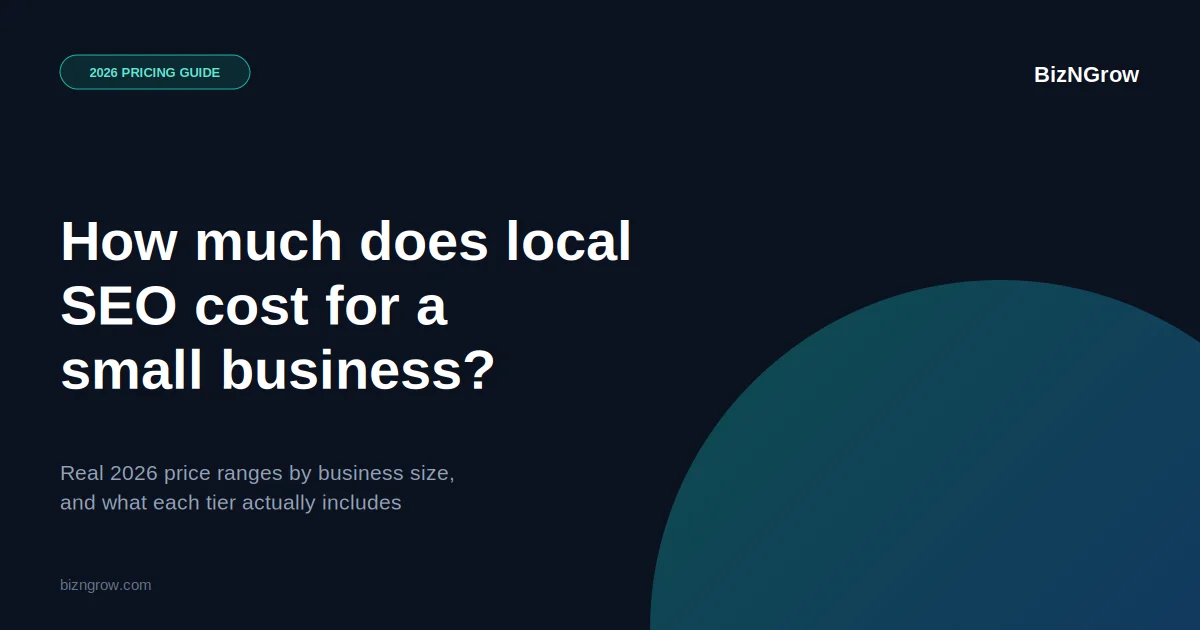 Local SEO Cost for a Small Business